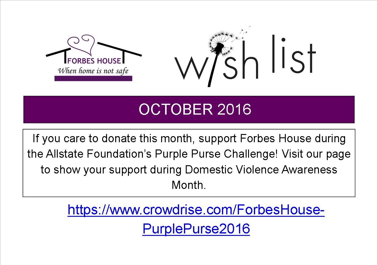 Donate to the Purple Purse Challenge